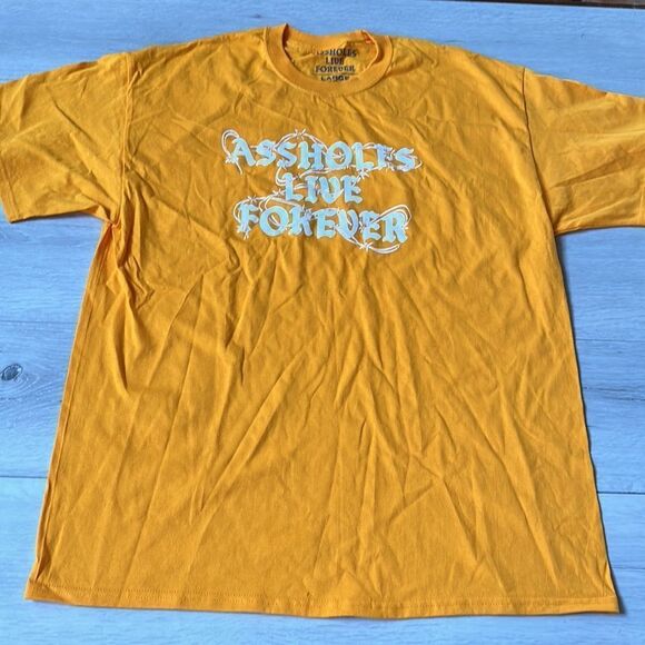 Assholes Live Forever Tee In Blue, Red, Orange Light Pink XL New - Picture 2 of 5